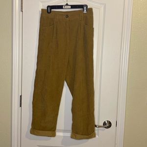Brown corduroy pants - cuffed